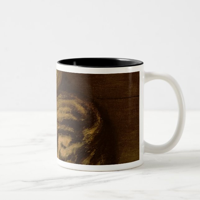 Recumbent Cat, 1898 Two-Tone Coffee Mug (Right)