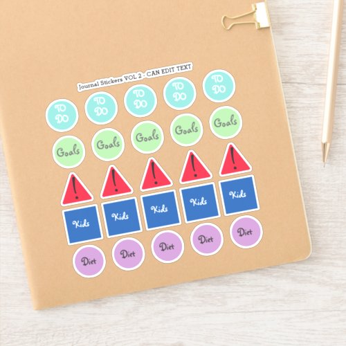 Recurring Event Journal Planner Diary CUSTOM TEXT2 Sticker