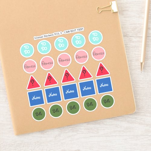 Recurring Event Journal Planner Diary CUSTOM TEXT3 Sticker