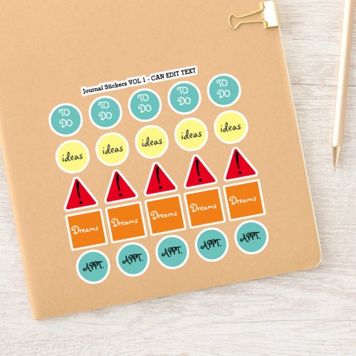 Recurring Event Journal Planner Diary CUSTOM TEXT Sticker