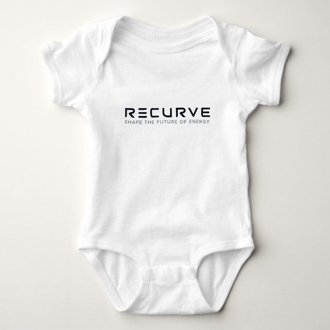 Recurve baby one piece baby bodysuit (Front)