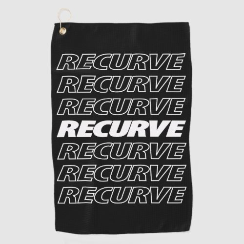 Recurve Repeat Dark Golf Towel