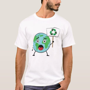 Recycle - Activism Appeal By Earth Character T-Shirt