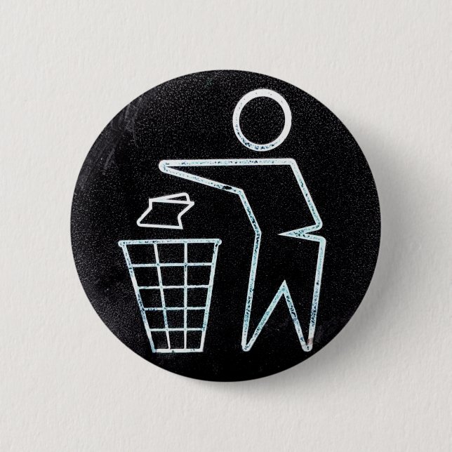 Recycle and Don't Litter Button (Front)