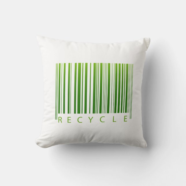 recycle barcode graphic.png throw pillow (Front)