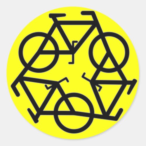 Recycle Bicycle Logo Symbol Classic Round Sticker