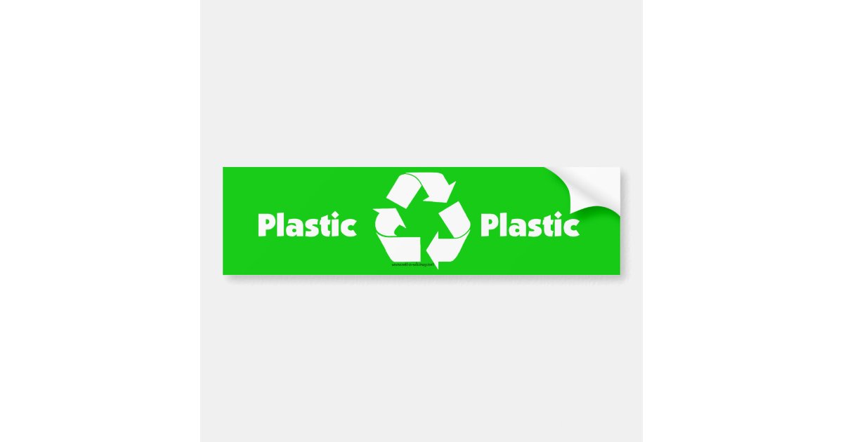 Recycle bin labels for plastic & recycle symbol. | Zazzle