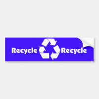 Recycle bin labels with recycle symbol and words.
