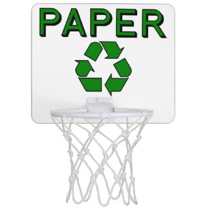 Recycle Bin Sign Mini Basketball Hoop