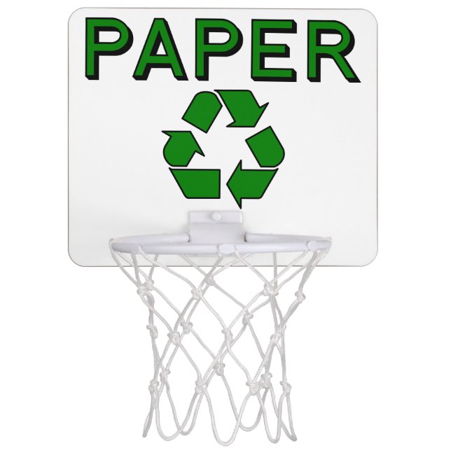 Recycle Bin Sign | Mini Basketball Hoop (Front)