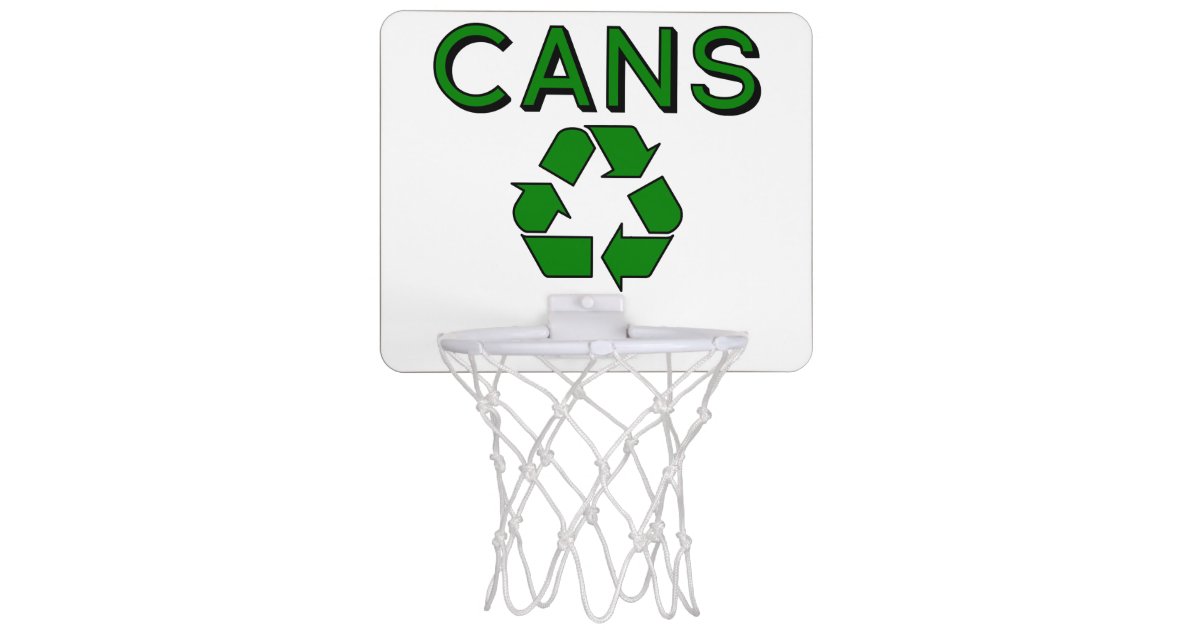 Recycle Bin Sign Mini Basketball Hoop Zazzle Com