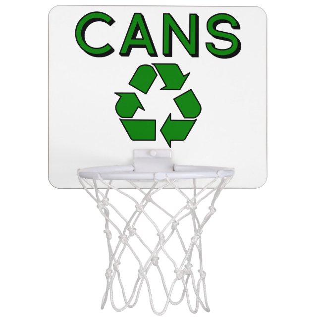 Recycle Bin Sign | Mini Basketball Hoop (Front)