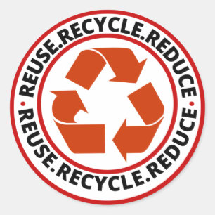 Recycle black Symbol Classic Round Sticker