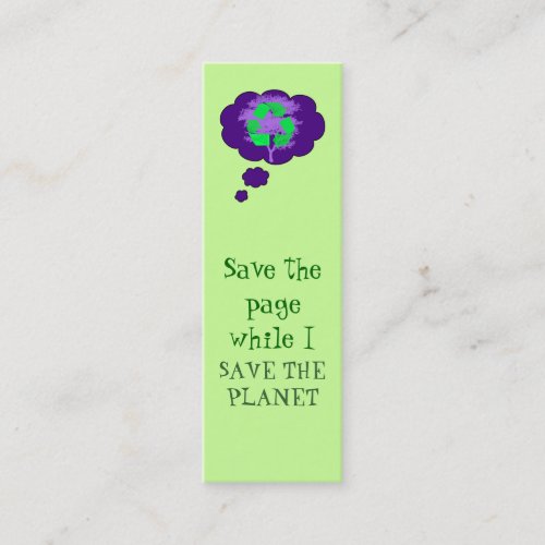 recycle bookmark business cards