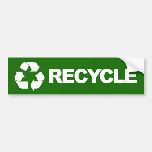 Recycle Bumper Sticker | Zazzle