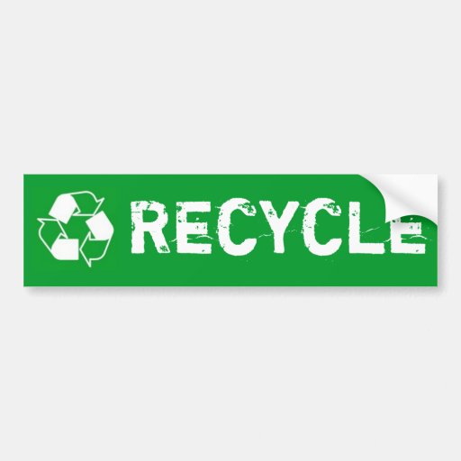 Recycle bumper sticker | Zazzle