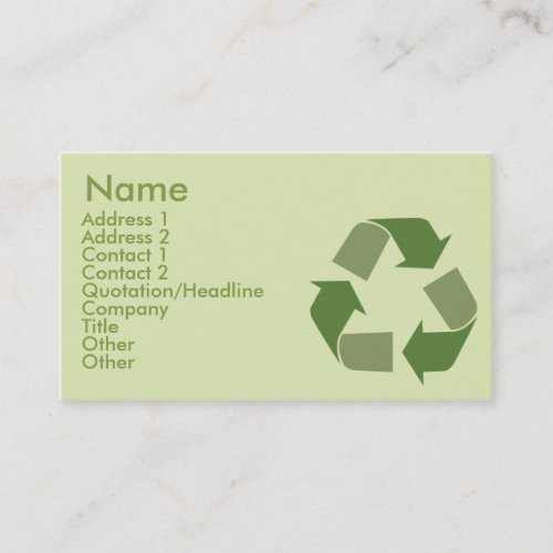 Recycle - Business Business Card Templates