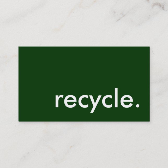 recycle. business card (Front)