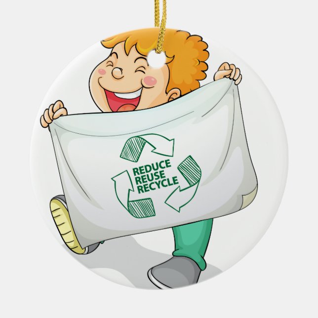 Recycle Ceramic Ornament (Front)