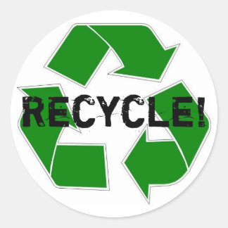 Recycle! Classic Round Sticker