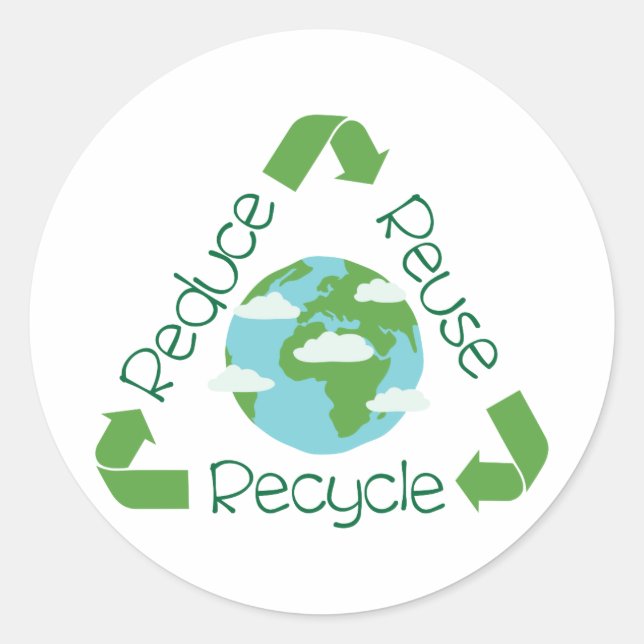 Recycle Classic Round Sticker (Front)