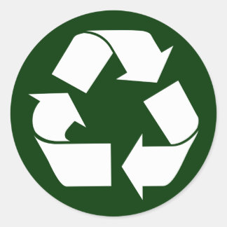 recycle classic round sticker