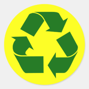 recycle classic round sticker