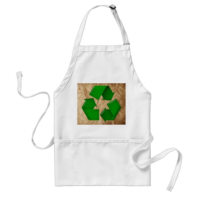Recycle - Crumpled Paper Adult Apron (Front)