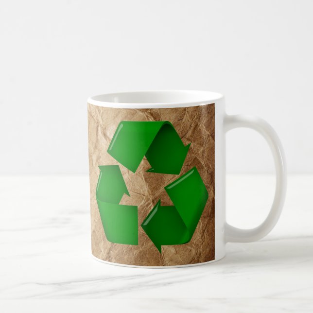 Recycle - Crumpled Paper Coffee Mug (Right)