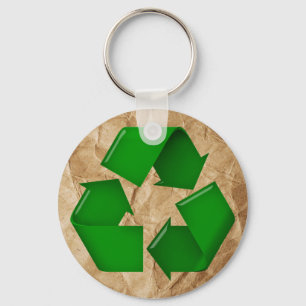 Recycle - Crumpled Paper Keychain