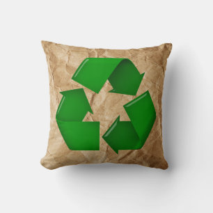 Recycle - Crumpled Paper Throw Pillow