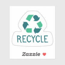 Recycle Custom Shape Sticker