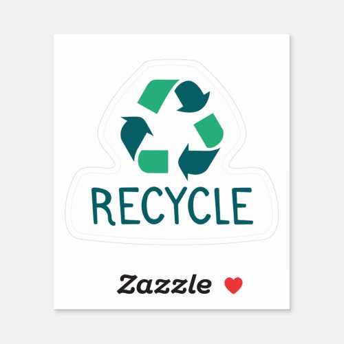 Recycle Custom Shape Sticker