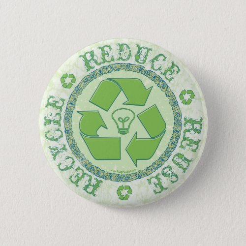 Recycle Earth Day Gear Button