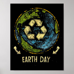 Recycle Earth Day Nature Planet Conservation Tree Poster