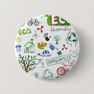 Recycle Eco Friendly Pinback Button