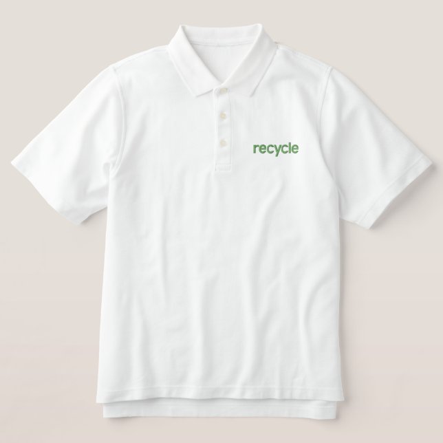 recycle embroidered polo shirt (Design Front)