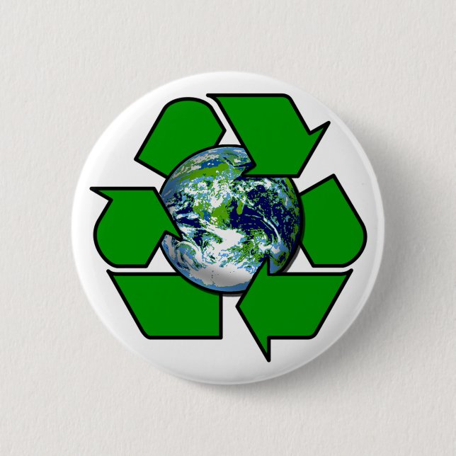 Recycle for Planet Earth Button (Front)