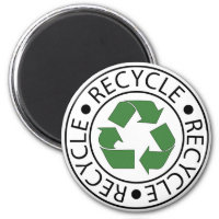 Recycle Green Center Logo Magnet