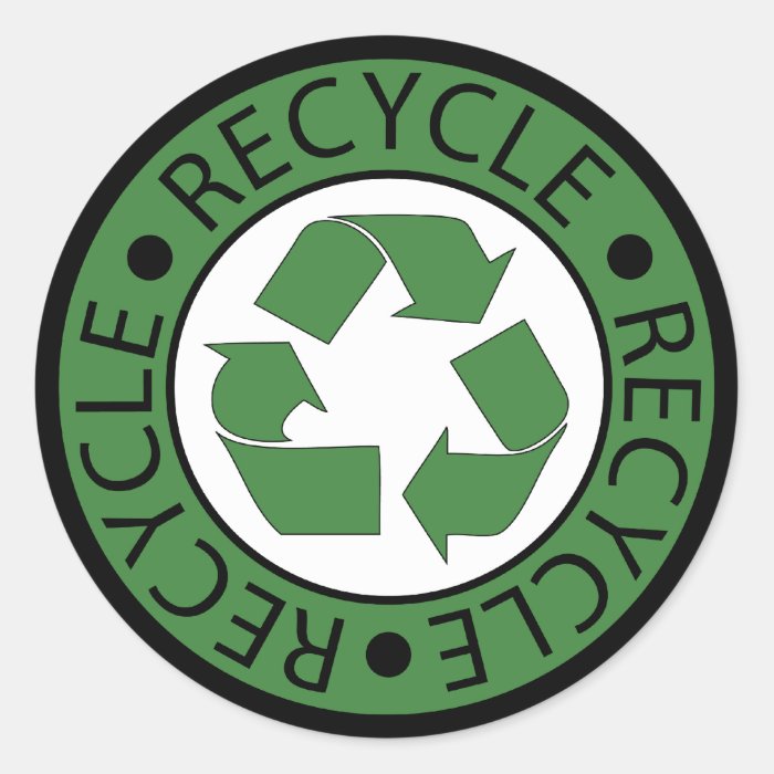 Recycle Green Logo BK Letters Stickers