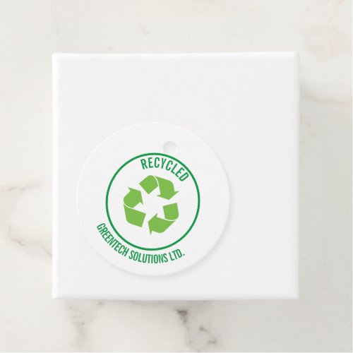 Recycle green round product tag
