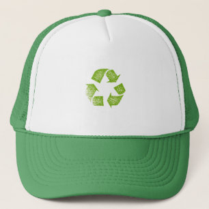 recycle green sign trucker hat