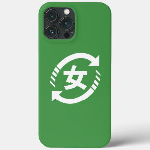 Recycle Japanese Girls Kanji Nihongo Sign iPhone 13 Pro Max Case