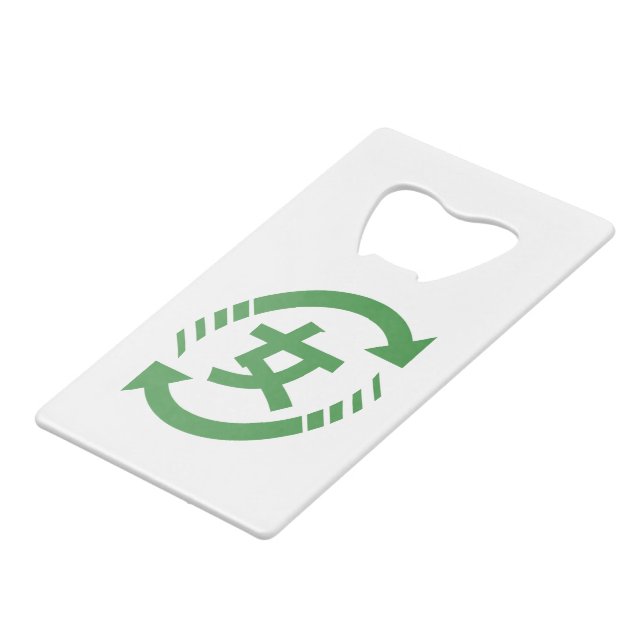 Recycle Japanese Girls | Kanji Nihongo Sign Credit Card Bottle Opener (Front Angled)