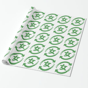 Recycle Japanese Girls   Kanji Nihongo Sign Wrapping Paper
