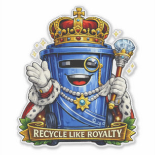 Recycle Like Royalty - Wheelie Bin Sticker