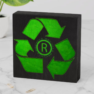 Recycle Logo by Shirley Taylor Wooden Box Sign