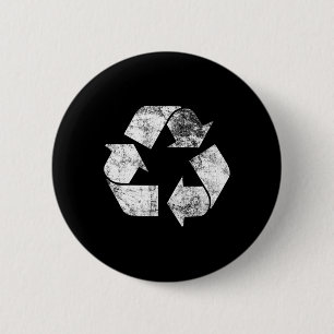 Recycle Logo T Shirt Earth Day Nature Planet Conse Button