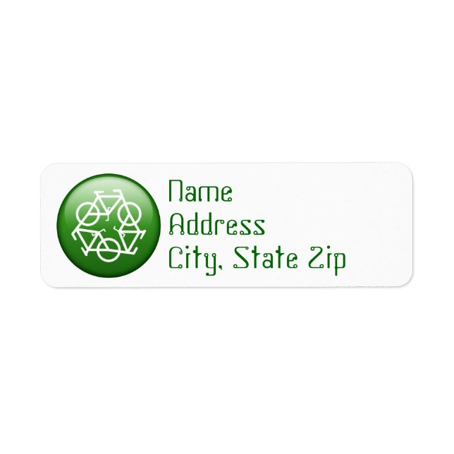 Recycle Logo w/ Bicycles Label (Front)