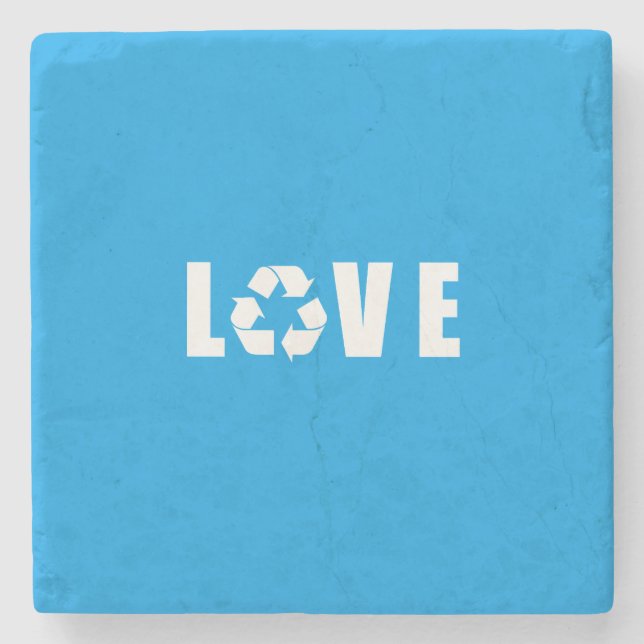 Recycle Love Stone Coaster (Front)